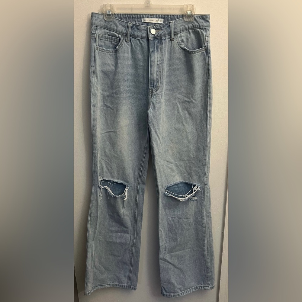 Altar’d State Denim ripped jeans with flared Bottoms